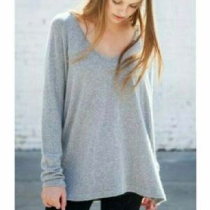 Brandy Melville grey v neck sweater