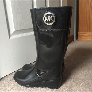 Black Michael Kors Rain Boots