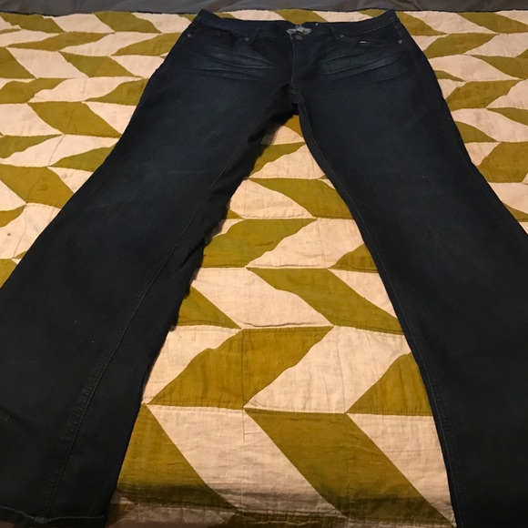 NY&Co low rise bootcut dark wash jeans size 18