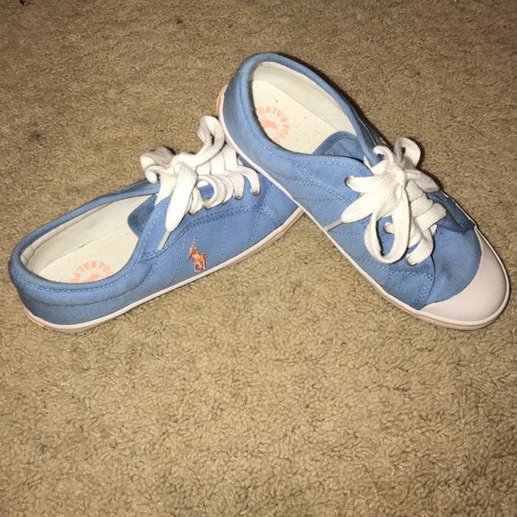 Blue polo shoes