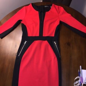 CELEBRITY RED  HOMEYEE METEOROLOGIST DRESS 2 xs