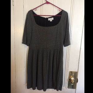 Charcoal Grey Jessica Simpson Pleated Dress