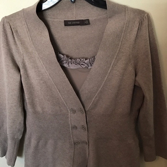 SALE EUC The Limited Taupe Cami & Sweater Size S