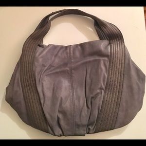 GAP-100% Genuine Leather Hobo Tote Distressed Grey