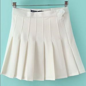 American Apparel White Tennis Skirt