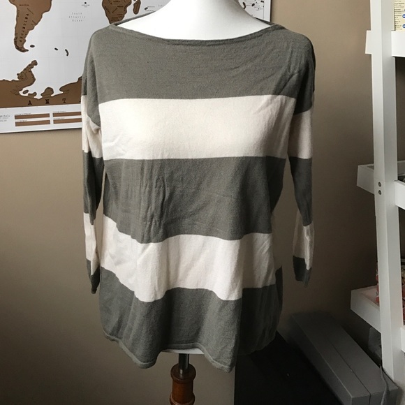 Joie Olive Stripe Sweater