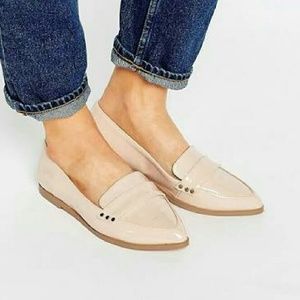 Asos Wide Fit Nude Loafers