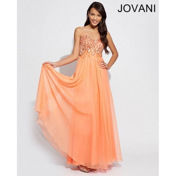 Exquisitely Jeweled Strapless Gown by Jovani