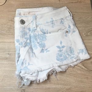 Blue floral shorts