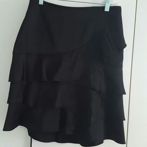 Black ruffled skirt