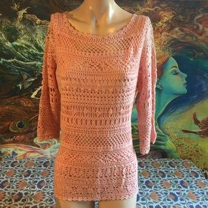 Crochet Top in Pink size XL