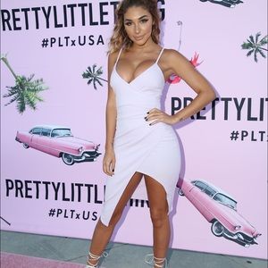 Lavender midi slit dress