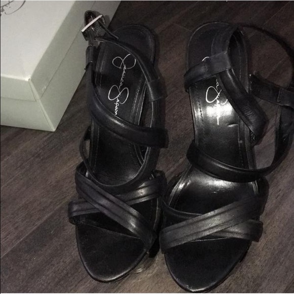 Jessica Simpson black high heel.