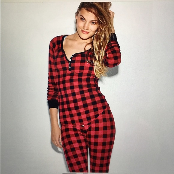 NWT pink Victoria secret thermal pajama set