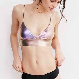 Purple metallic UO bralette