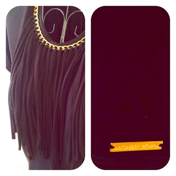 Michael Kors Gold Chain Fringe Top