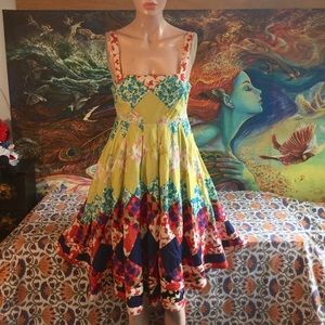 Anthropology Spices and Jewels Sun Dress size 4