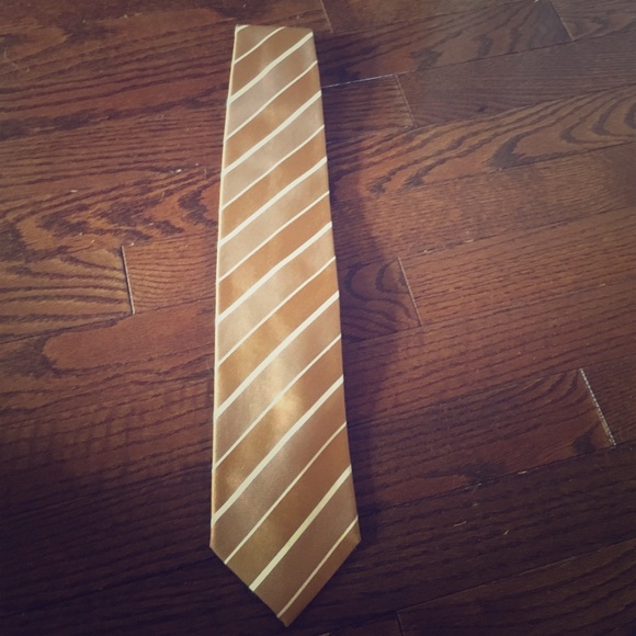Gold striped tie