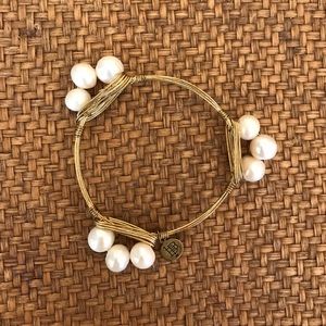 Bourbon and bowties pearl bracelet.