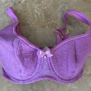 Gorgeous purple balconette bra.