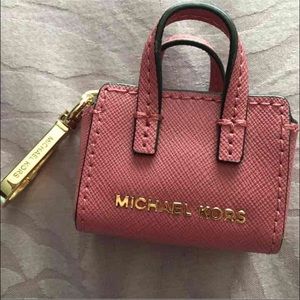 Michael Kors Selma Keychain key fob pink tulip