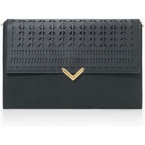 New Stella & Dot City Slim Clutch-black perf