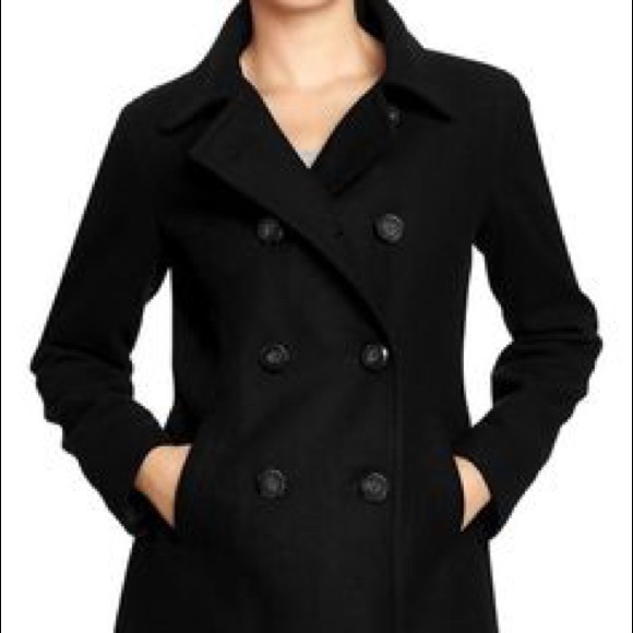 Black Pea Coat Jacket