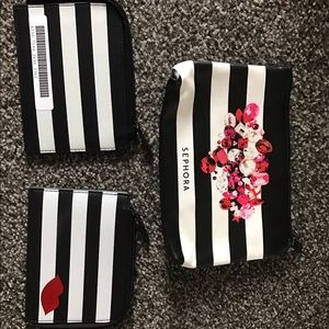 Lot of 3 sephora zip bags