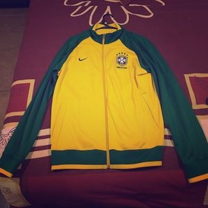 LARGE nike brasil track jacket.