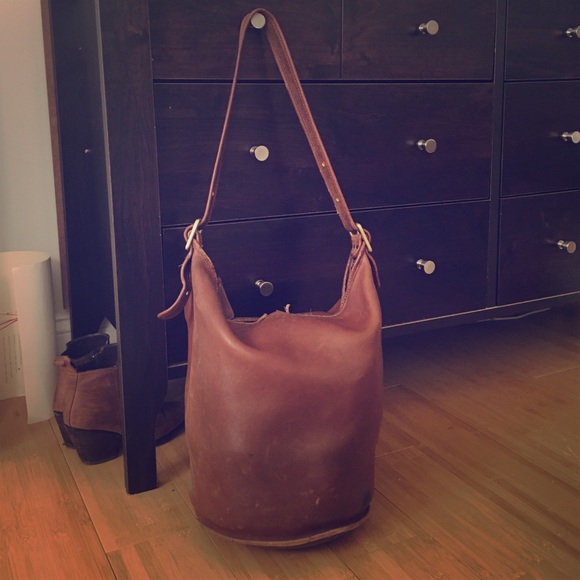 Chestnut Coach Bucket Bag Tote