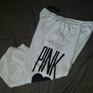 Pink VS cropped sweats