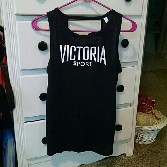 Victoria's Secret Sport open back black tank!