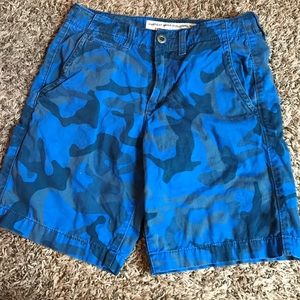 American Eagle Blue Camo Shorts