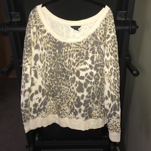 Moda cheetah print sweatshirt