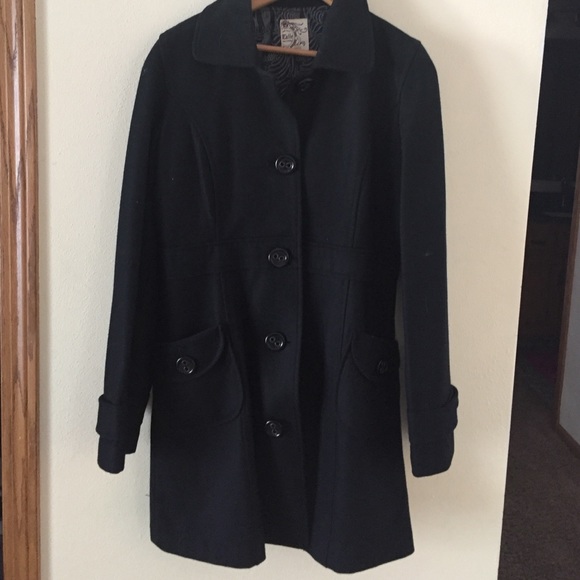 Black wool coat