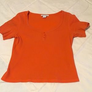 Orange short sleeve thermal shirt