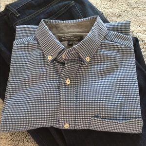 Luxe Flannel Slim Fit Small Check Button Down