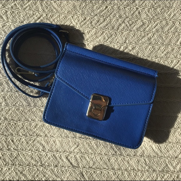 Zara Handbags - Zara Blue Envelop Mini Crossbody Bag