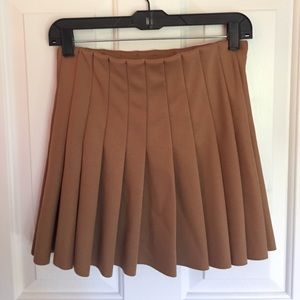Forever 21 Brown Pleated Skirt
