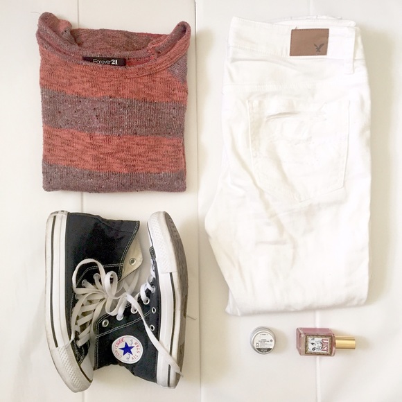 ❌SOLD❌ Orange + Gray 3/4 Sleeve Knit Top