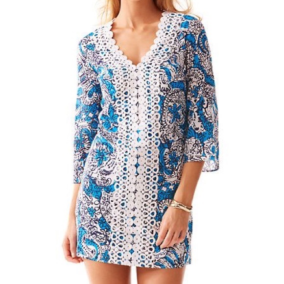 NWT Lilly Pulitzer Brooke Tunic Dress - Ariel Blue