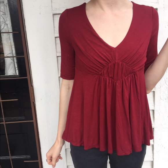 Flowy and Flirty Crimson Blouse