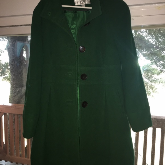 Green peacoat