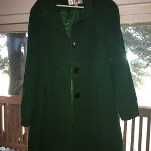 Green peacoat