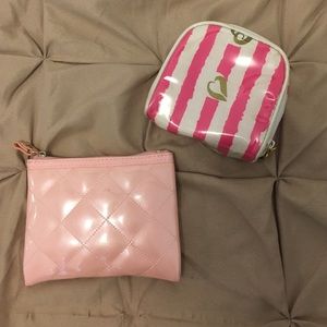 Two Victoria Secret zip wallet/ coin purse
