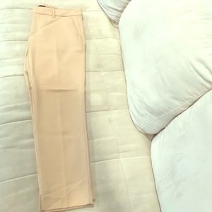 Peach colored Zara ankle trousers