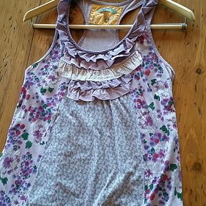 Anthropologie Lavender Floral Chemise/Dress