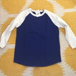 Brand new 3/4 sleeve Crewcuts baseball tee