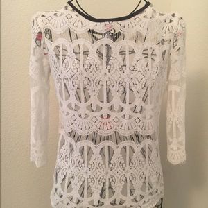 Lace see through top