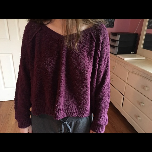 plum sweater